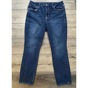 Good American High Rise Skinny Jeans Dark Wash Size 15